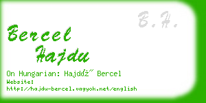 bercel hajdu business card